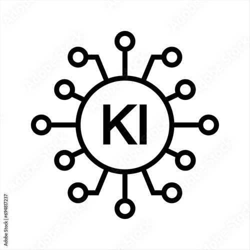 KI German Processor vector icon