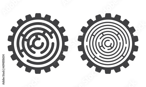 maze labyrinth inside gear