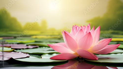 pink lotus world cancer day visual backgorund