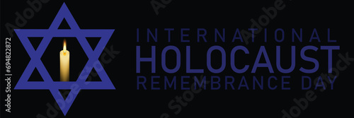 International Holocaust Remembrance Day vector. Star of David . January 27. Important day