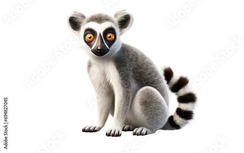 Isolated Lemur Delight On Transparent Background