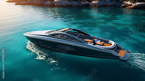 A Luxury Drop Top Yacht With A Millionaire On Board 