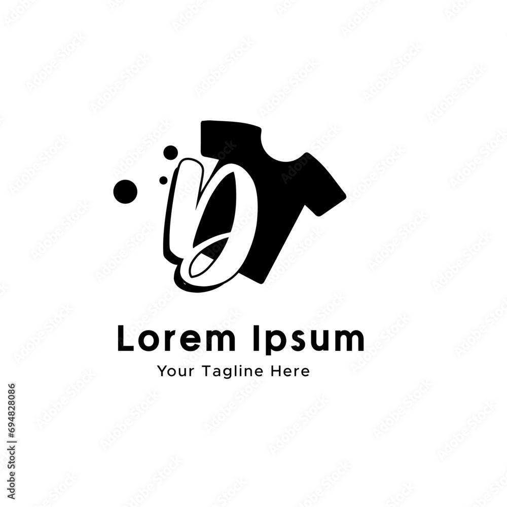 Obraz premium logo tshirt icon initial combine letter D