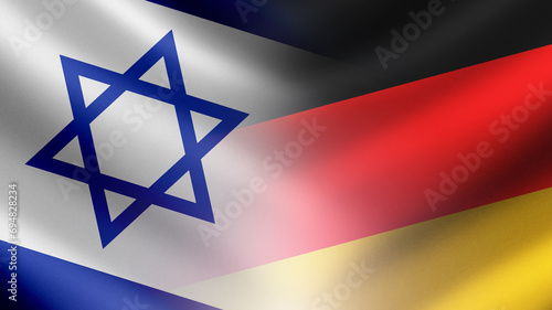 Flags of Germany and Israel...