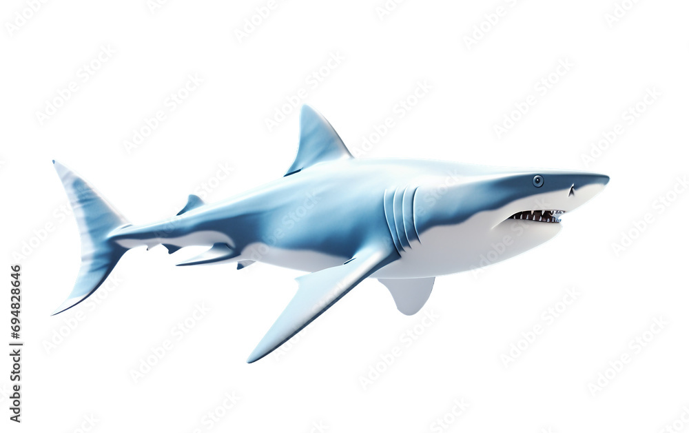 Sleek Shark Illustration On Transparent Background