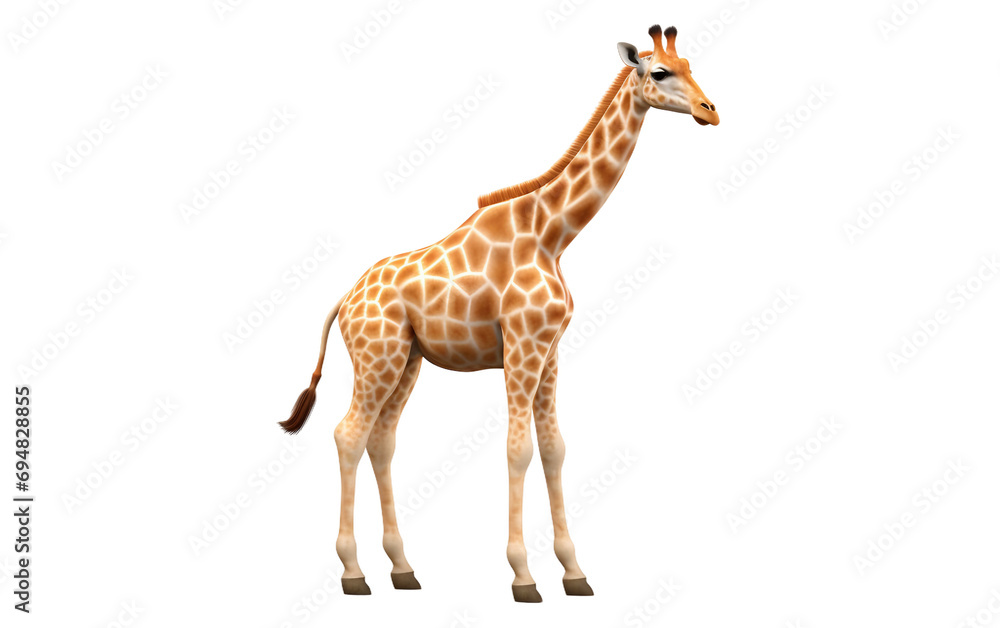 Spotted Giraffe On Transparent Background