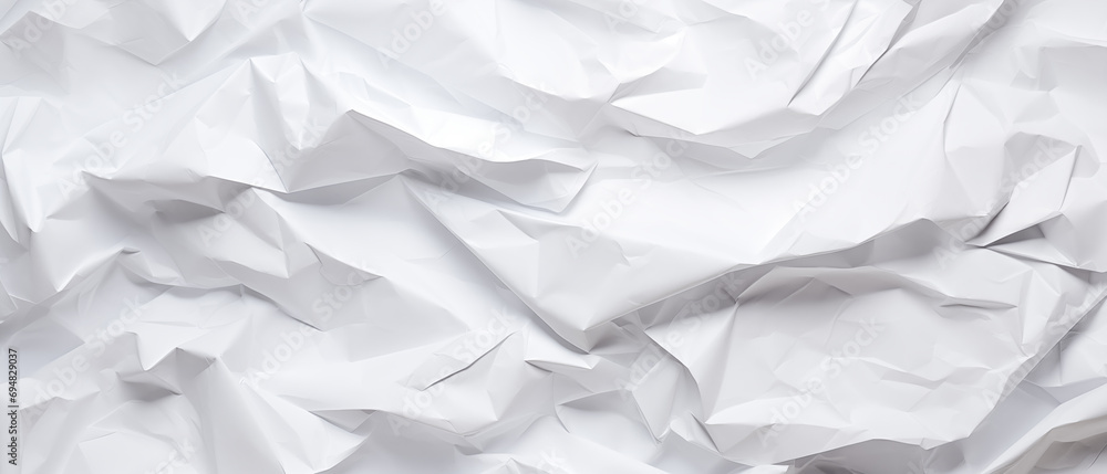 Crumpled white paper background Crumpled white paper background