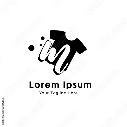 logo tshirt icon initial combine letter M
