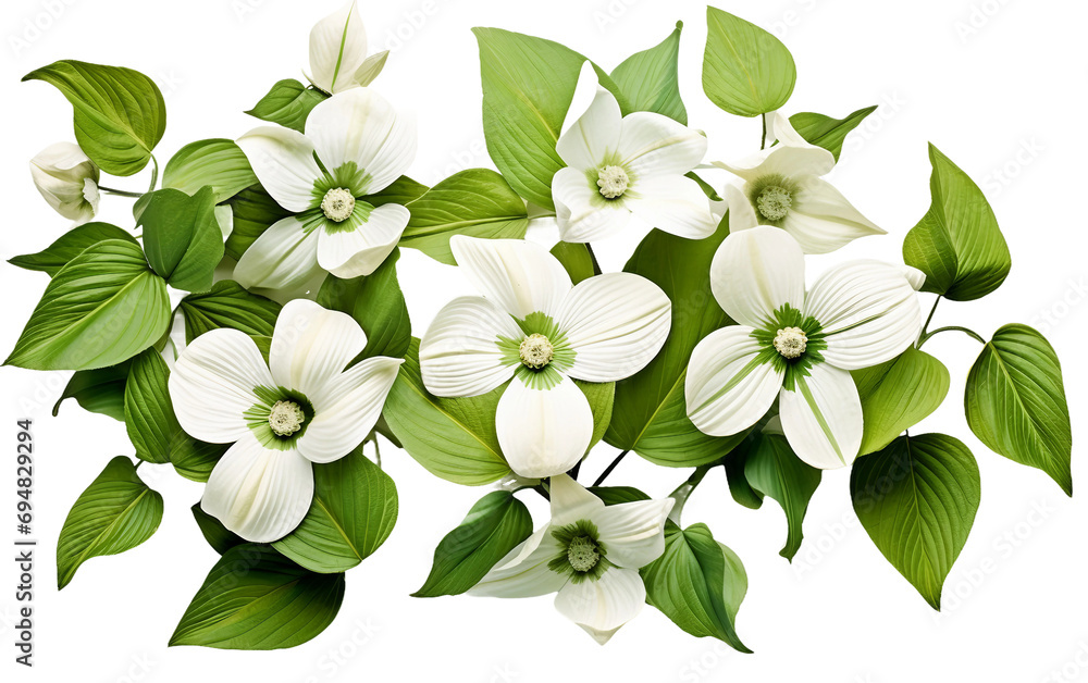 Tranquil Trillium Blooms On Transparent Background