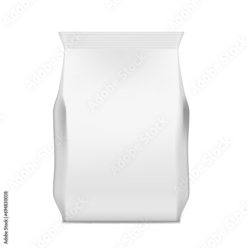 Big Paper Pouch Bag Mockup. Front View