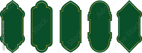set of islamic style border door and window. good for ramadan celebration. eps 10