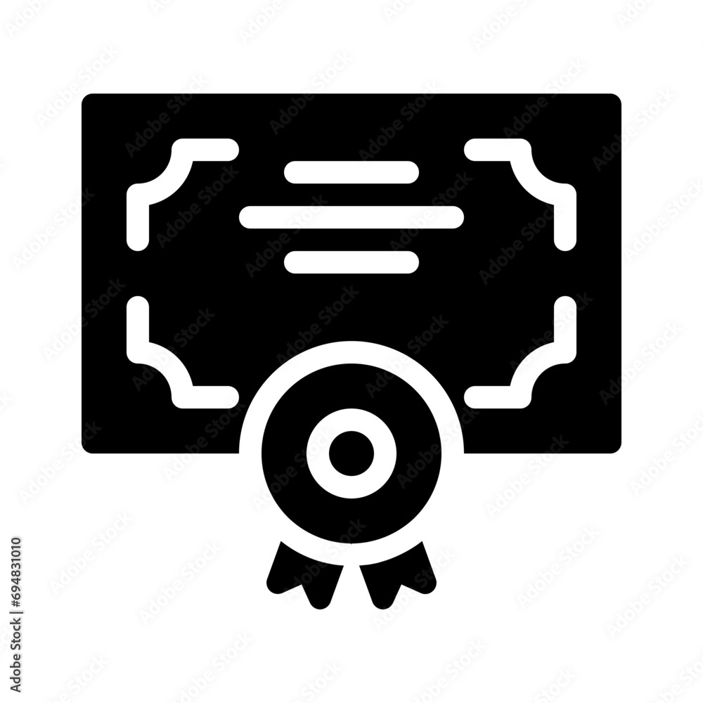 certificate glyph icon certificate glyph icon