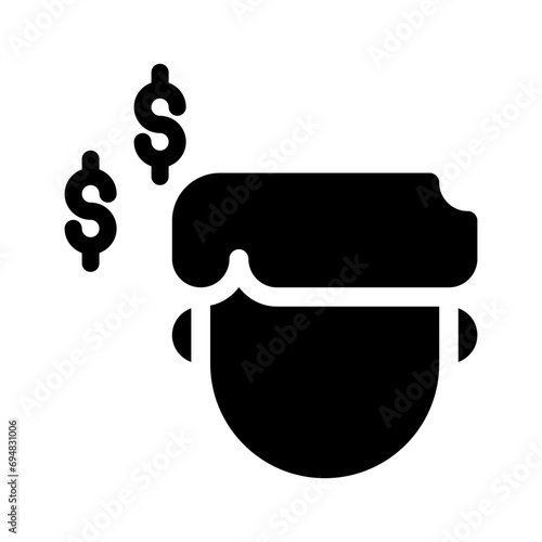 analytical thinking glyph icon