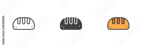 Loaf of Bread different style icon set
