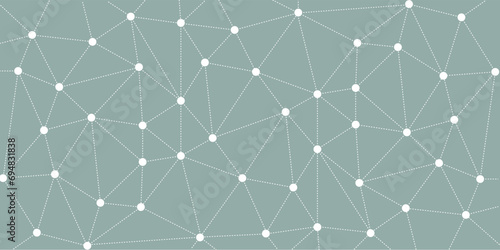 Geometric background with white dots joined by dashed lines, tracing triangular shapes.