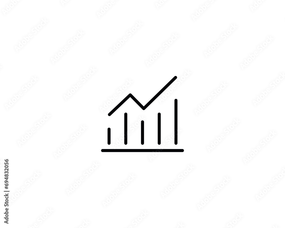 Optimization graph icon vector symbol design illustration Optimization graph icon vector symbol design illustration