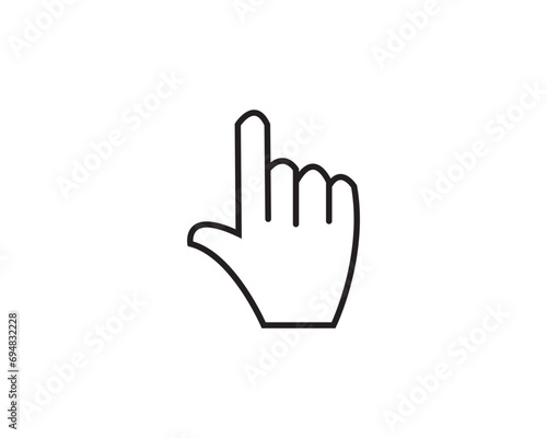 Click finger pay per icon vector symbol design illustration
