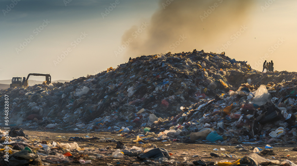 Dumpsite WIth A Huge Pile Of Rubbish 