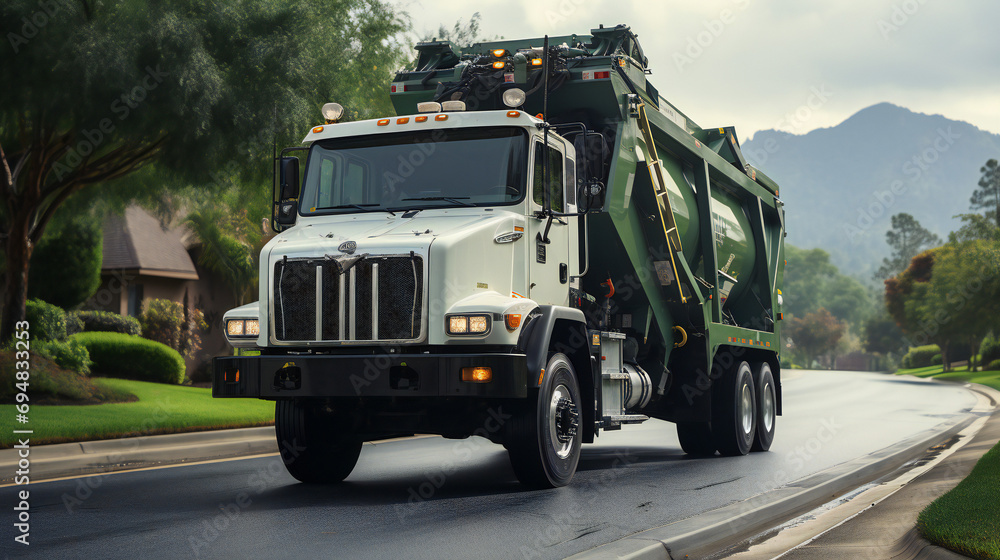 A Garbage Truck Used By Utility Services