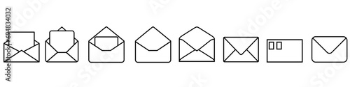 Mail icon vector set. email illustration sign collection. Envelope symbol.