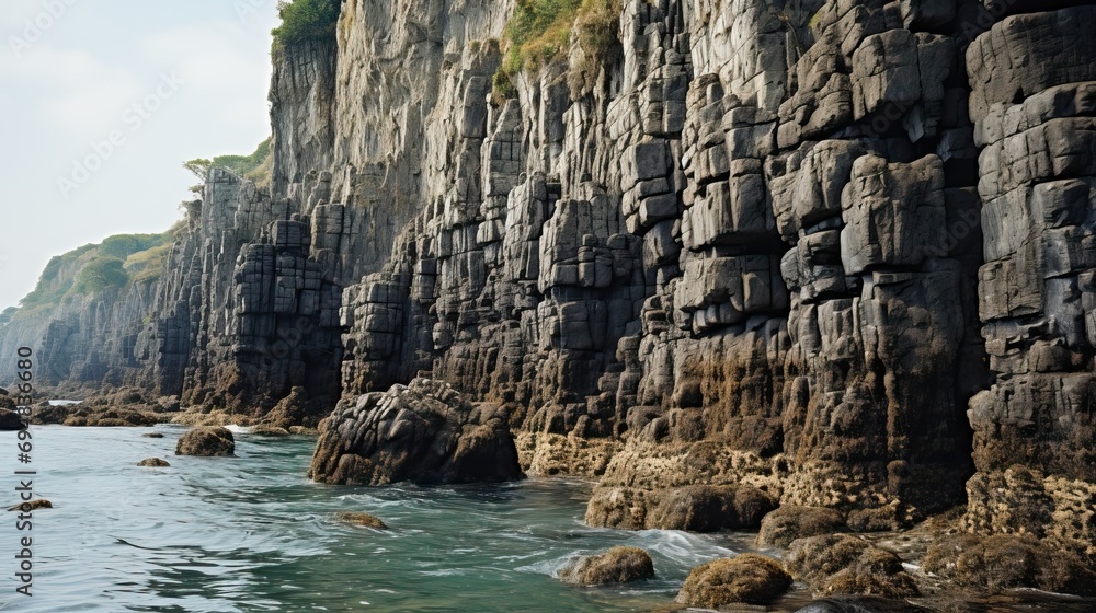 Impressive cliffs on a rocky coastline