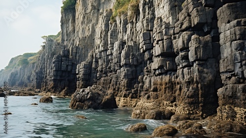 Impressive cliffs on a rock...