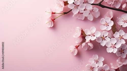 Pastel pink background with...