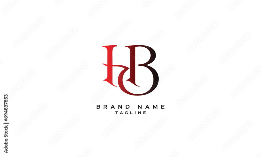 HB, BH, Abstract initial monogram letter alphabet logo design HB, BH, Abstract initial monogram letter alphabet logo design