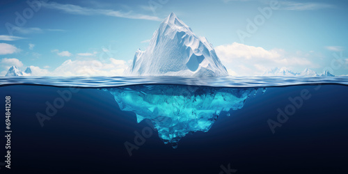 Wallpaper Mural Iceberg, global warming concept. Underwater view Torontodigital.ca