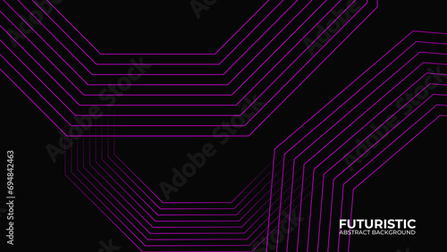 3D purple techno abstract background overlap layer on dark space with glowing triangle lines decoration. Modern graphic design element future style concept for banner, flyer, card, brochure cover © Umar