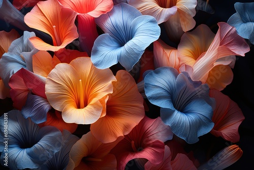 Morning glory unfolding beauty in dawn soft light  spring photography