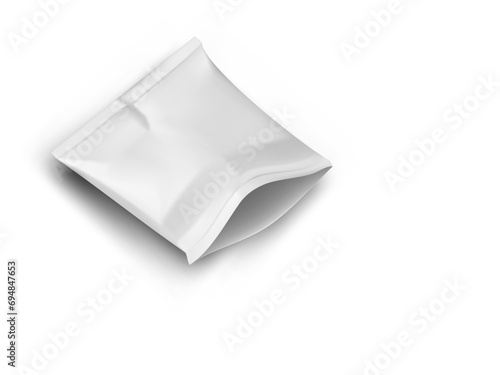 3D Open Pillow Bag On White Table