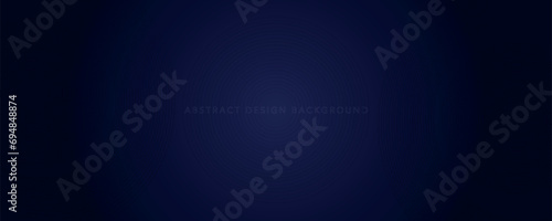Abstract glowing circle lines on dark blue background. Geometric stripe line art design. Modern shiny blue lines. Futuristic technology concept. Suit for poster, cover, banner, brochure, website
