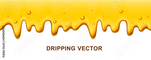 Honey dripping vector on white background. #honey