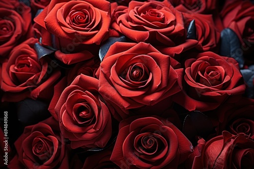 A captivating arrangement of red roses symbolizing eternal love  engagement  wedding and anniversary image