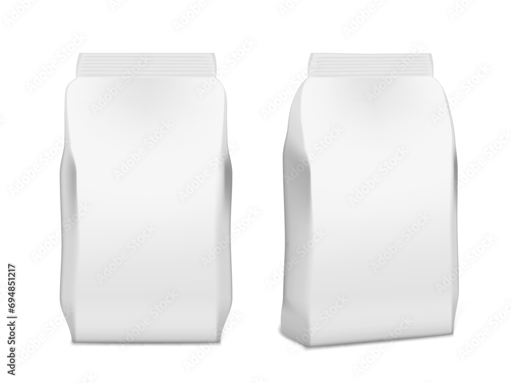 Big Paper Pouch Bag Mockup. Front View Big Paper Pouch Bag Mockup. Front View