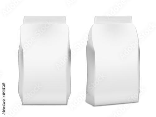 Big Paper Pouch Bag Mockup. Front View