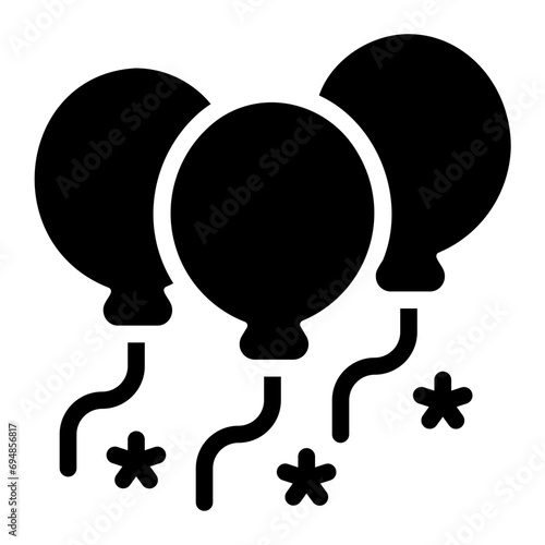 balloon line icon