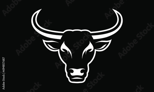 Zodaic sign, Beautiful Taurus Vector black Silhouette design