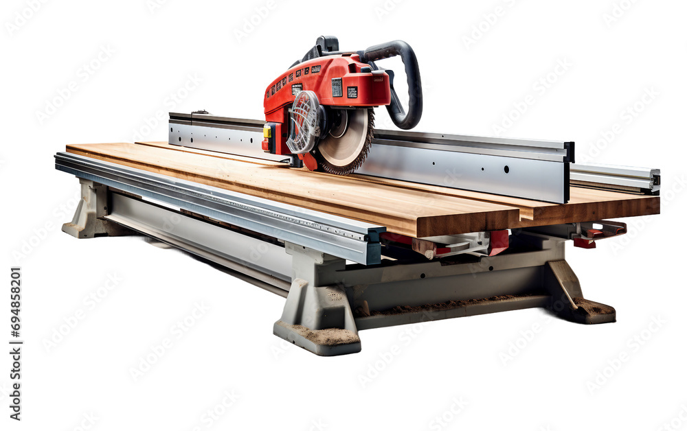 Panel Saw machine. Precision Panel Saw Technology isolated on transparent background.