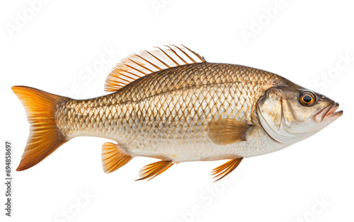 Perching Perch fish isolated on transparent background.