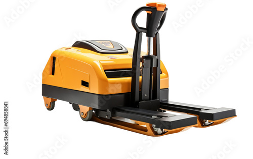 Electric Pallet Jack. Pallet Jack isolated on transparent background.