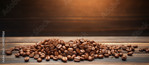 Coffee Beans on Wooden Surface