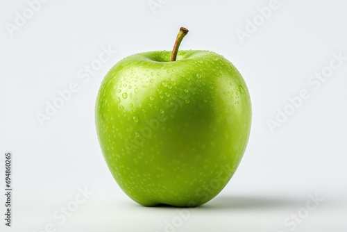 granny smith apple on white background