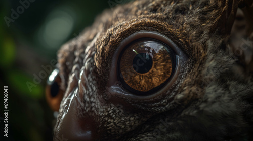 photograph highlighting the intricate details of the eyes of a Sunda flying lemur photo