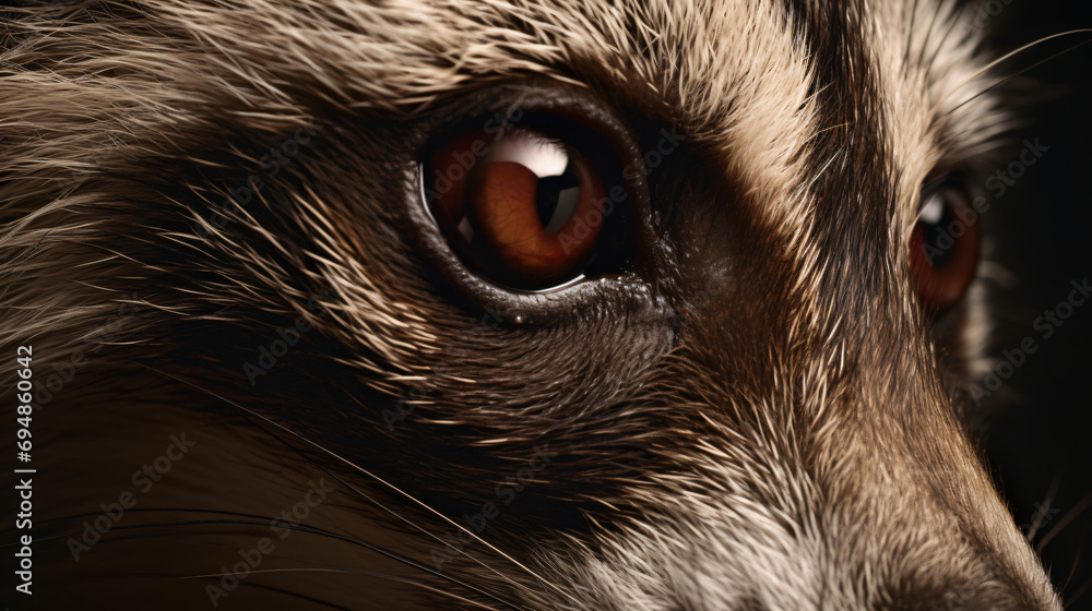photograph of the curious eyes of a mischievous raccoon photograph of the curious eyes of a mischievous raccoon