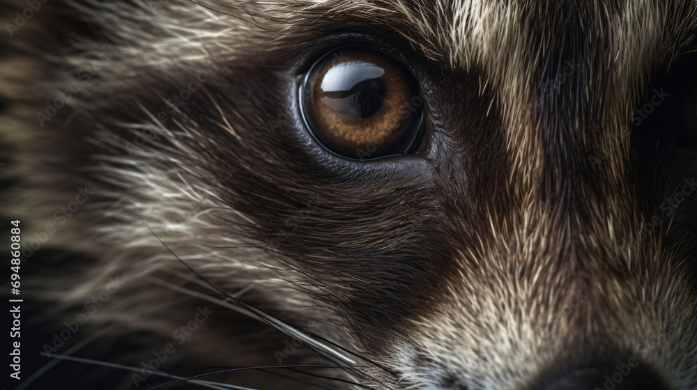 photograph of the curious eyes of a mischievous raccoon photograph of the curious eyes of a mischievous raccoon