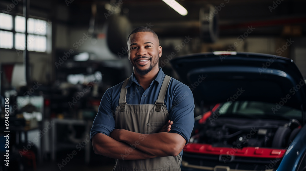 portrait of a small business owner of an automobile repair shop portrait of a small business owner of an automobile repair shop