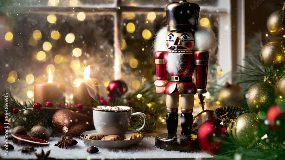 Nutcracker , Christmas scenery , video animation Nutcracker , Christmas scenery , video animation