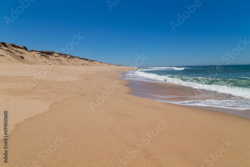 Beautiful empty beach in Algarve